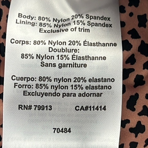 A Pea In The Pod Maternity Cheetah Convertible Two Piece Swimsuit Size Small - Picture 6 of 6